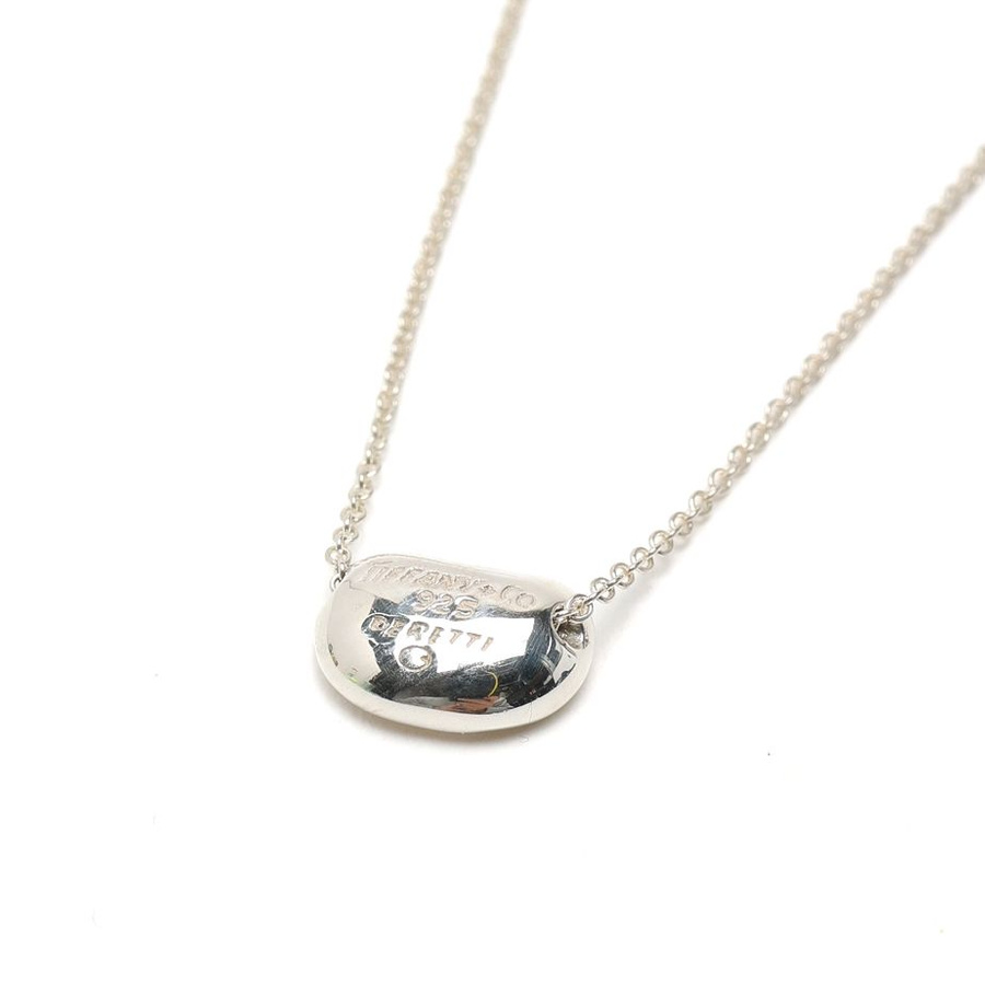 Tiffany & Co Elsa Peretti Bean Silver Necklace