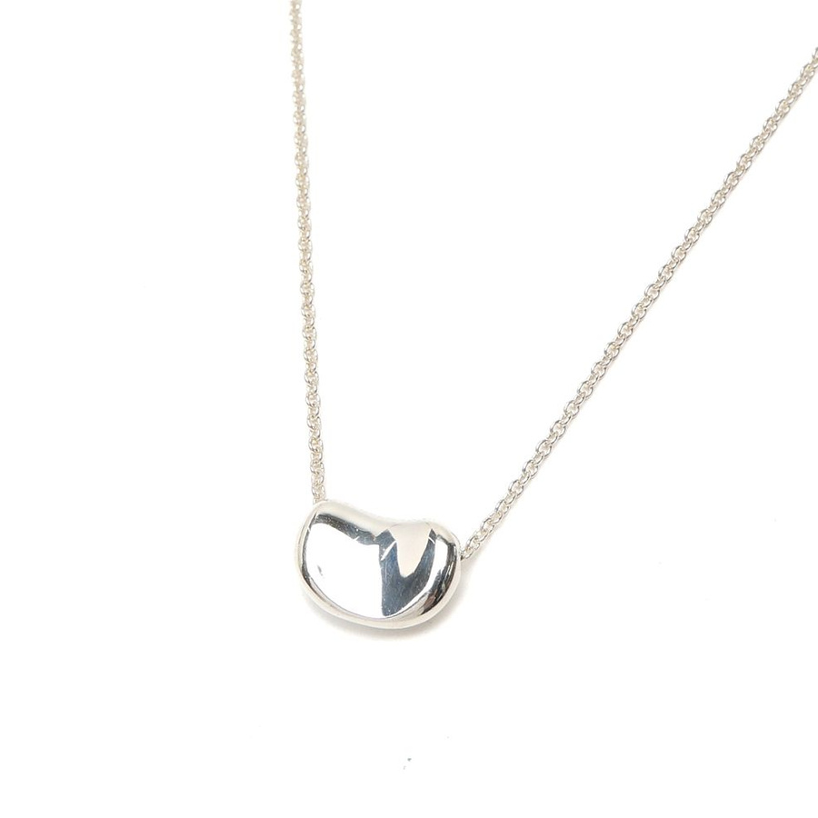 Tiffany & Co Elsa Peretti Bean Silver Necklace