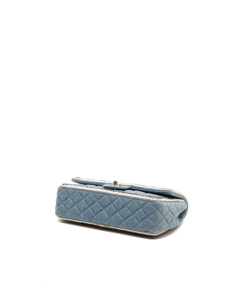 Chanel Classic Denim Braid Medium Single Flap Bag