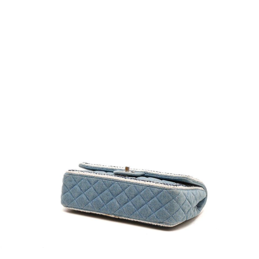 Chanel Classic Denim Braid Medium Single Flap Bag