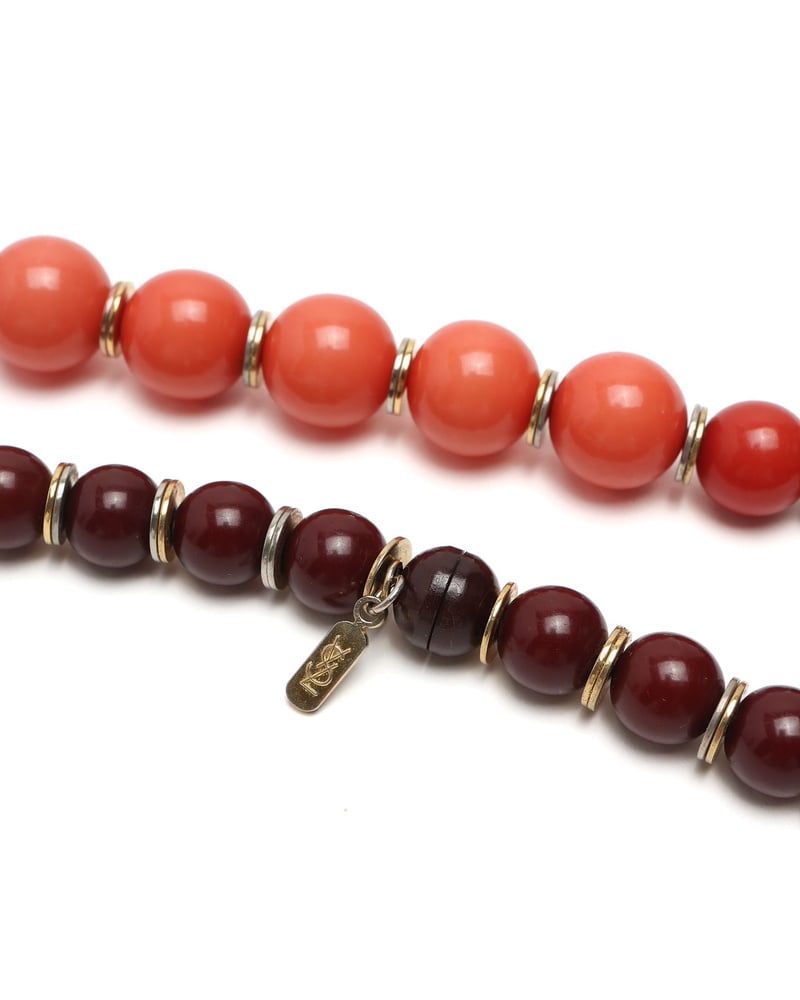 Saint Laurent YSL Beaded Long Necklace
