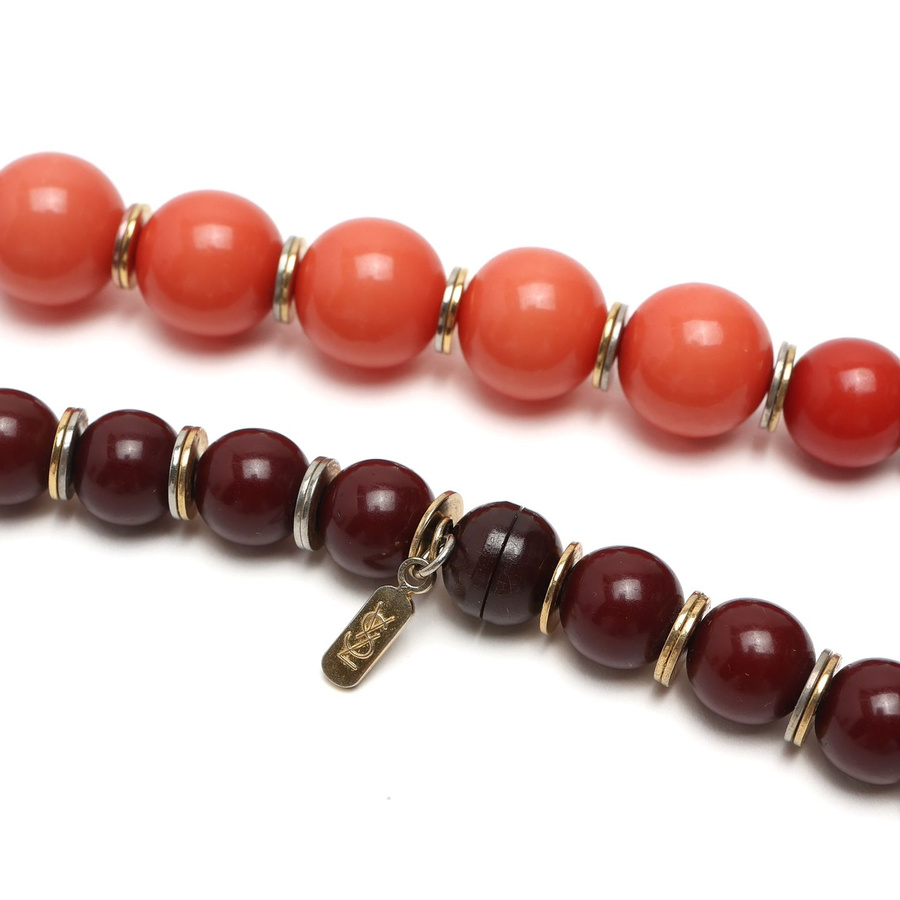 Saint Laurent YSL Beaded Long Necklace