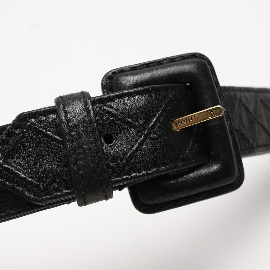 Chanel 1990s Leather Chain Belt, Size 75
