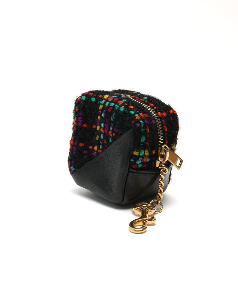 Saint Laurent Jamie Cube Tweed Bag Charm