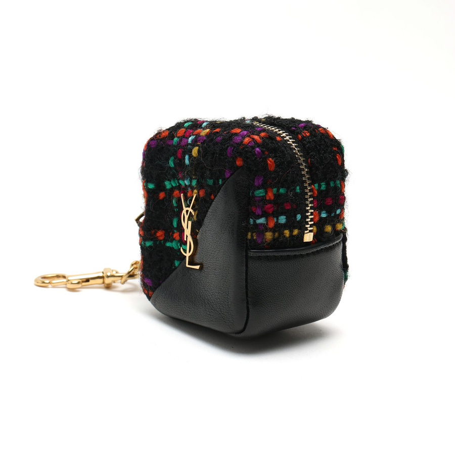 Saint Laurent Jamie Cube Tweed Bag Charm