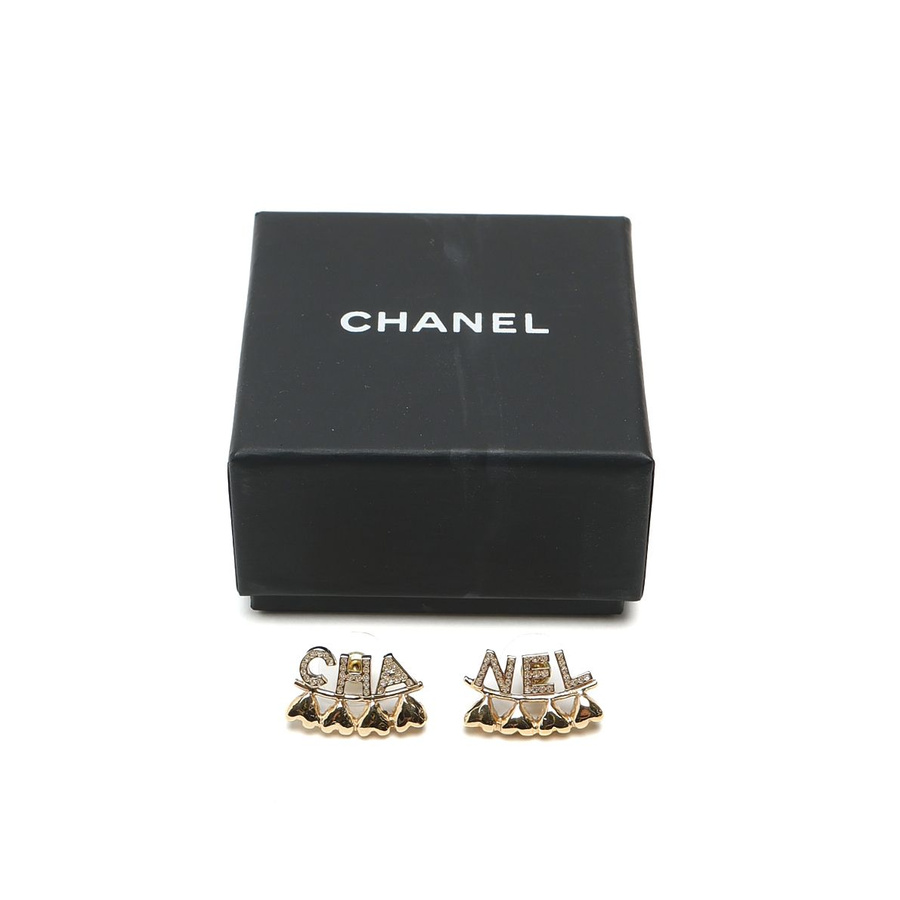 Chanel Coco Mark Rhinestone Earrings
