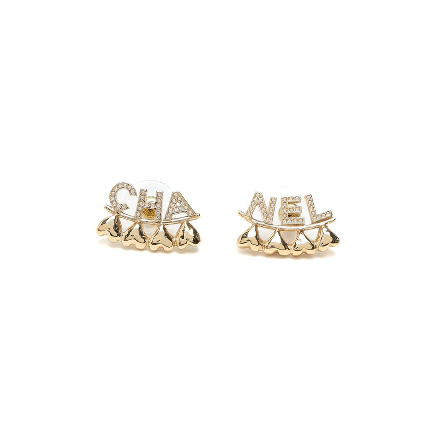 Chanel Coco Mark Rhinestone Earrings