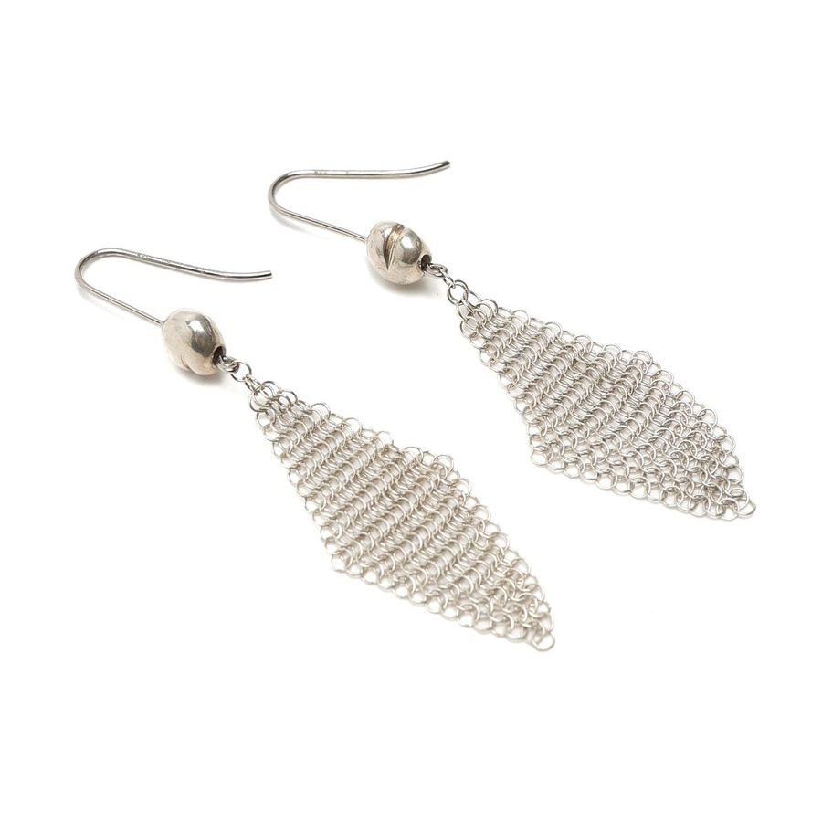 Tiffany & Co Elsa Perretti Mesh Silver Earrings
