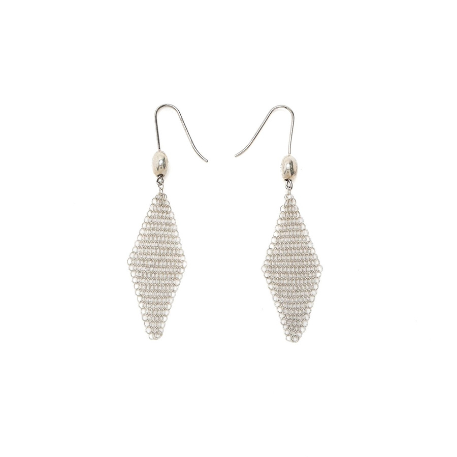 Tiffany & Co Elsa Perretti Mesh Silver Earrings