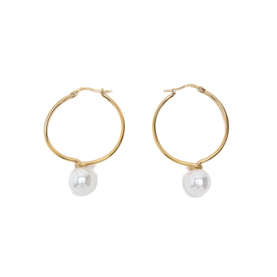 Céline Pearl Hoop Earrings