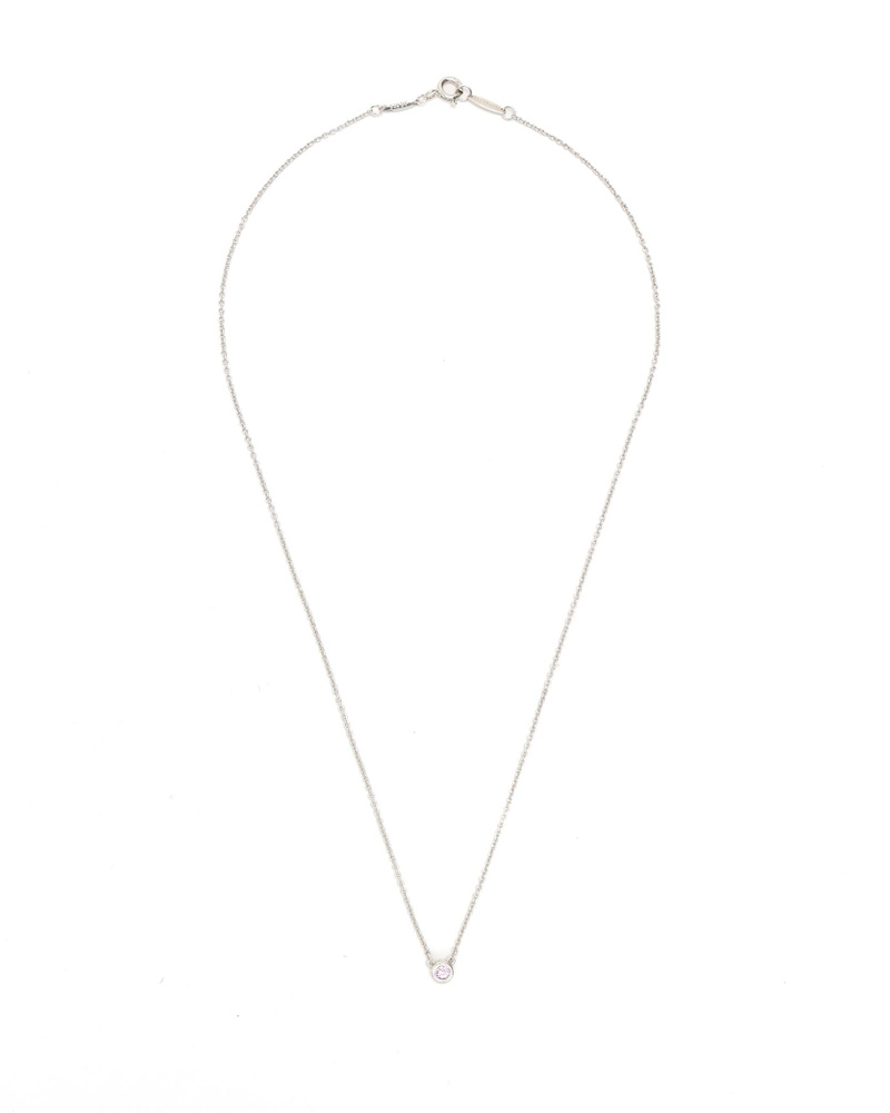 Tiffany & Co Pink Sapphire by the Yard Silver Necklace