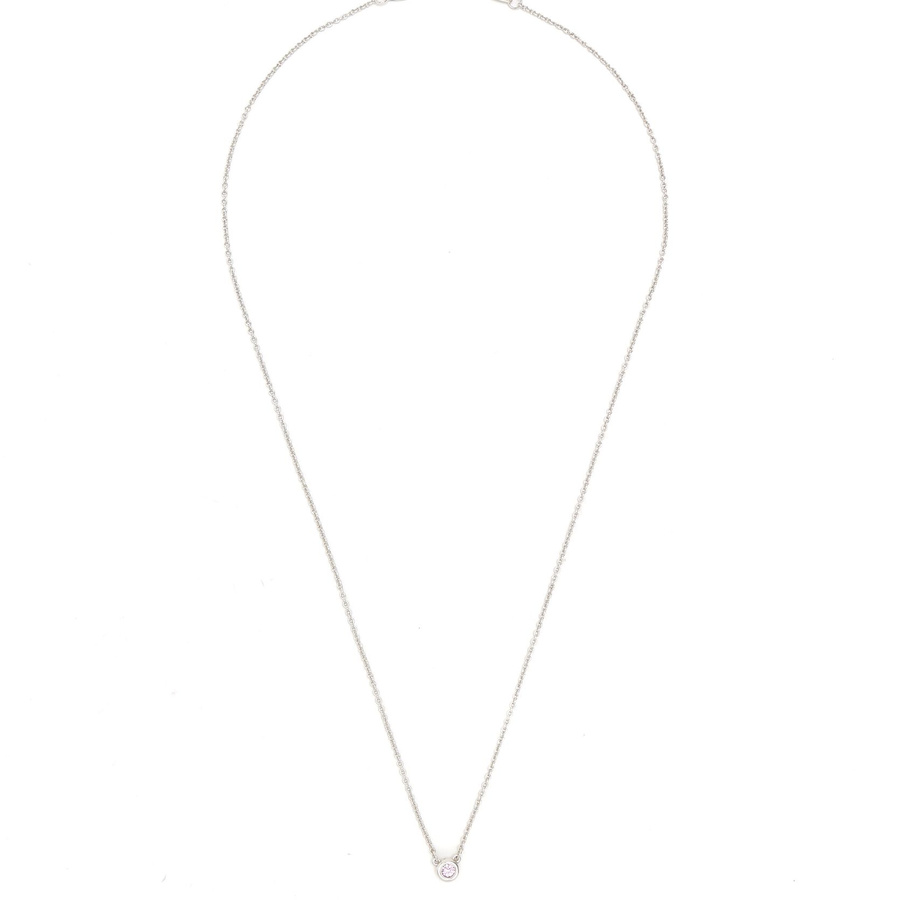 Tiffany & Co Pink Sapphire by the Yard Silver Necklace