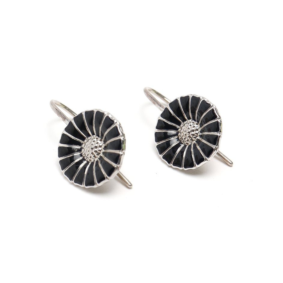 Georg Jensen Flower Motif Silver Earrings