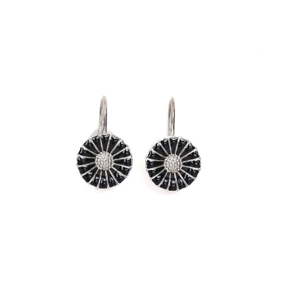 Georg Jensen Flower Motif Silver Earrings
