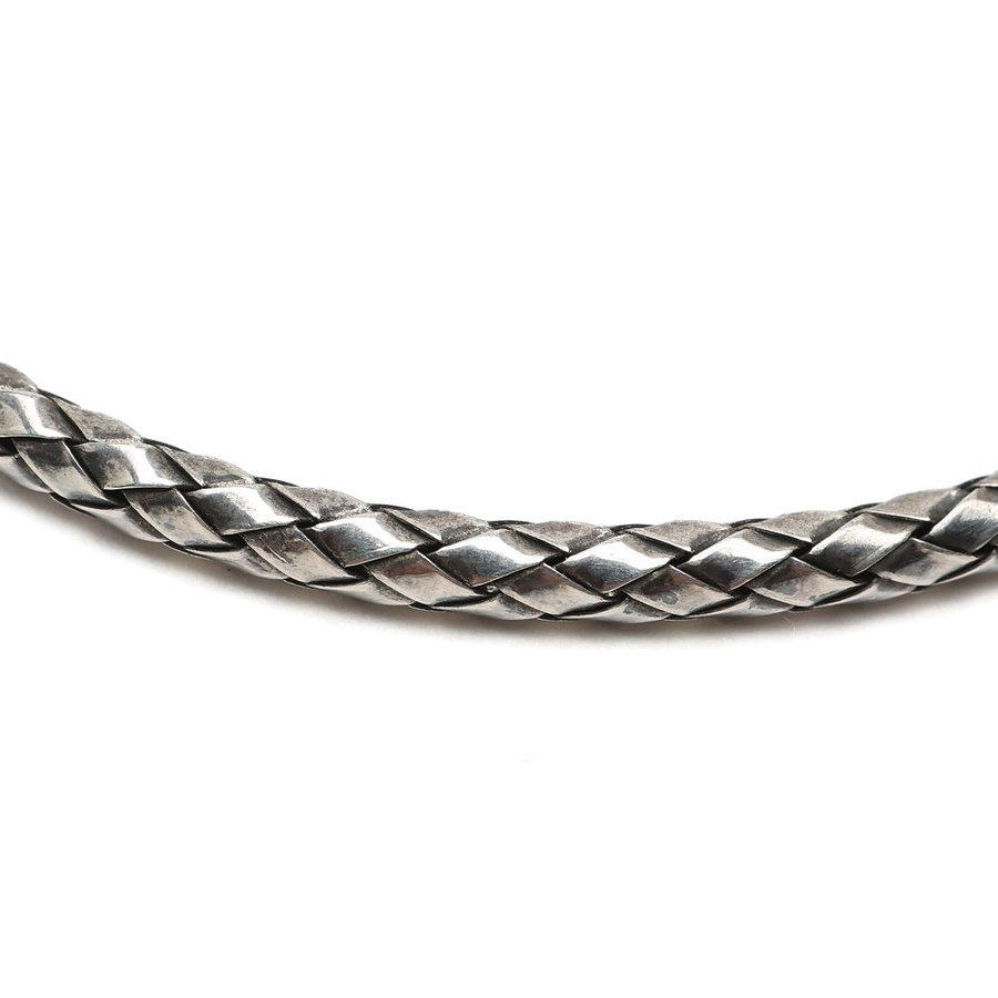 Bottega Veneta Intrecciato Silver Bracelet