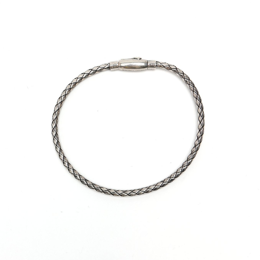 Bottega Veneta Intrecciato Silver Bracelet