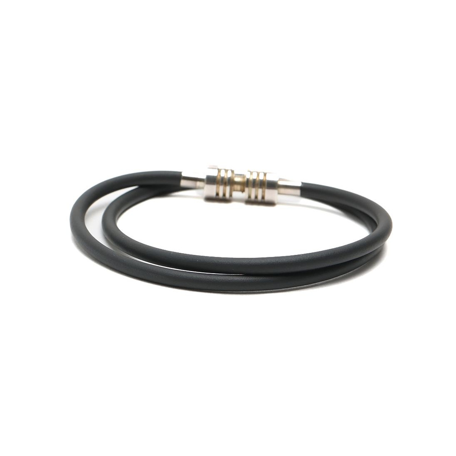 Tiffany & Co Paloma Picasso Rubber Silver Double Bracelet
