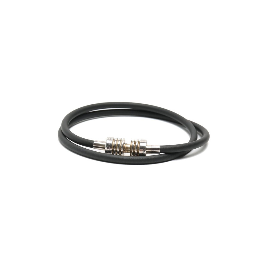 Tiffany & Co Paloma Picasso Rubber Silver Double Bracelet