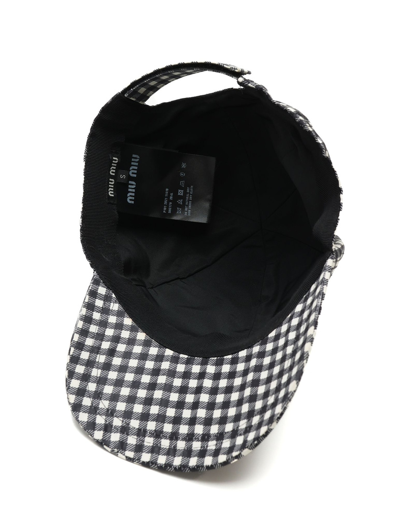 MIU MIU Logo Cap, Size S