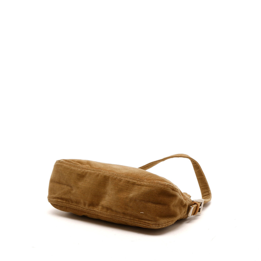 Fendi Corduroy Fold Over Baguette Bag