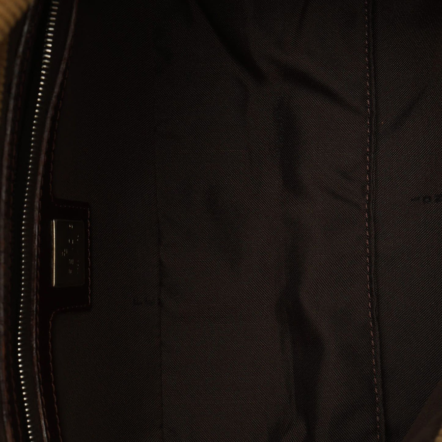 Fendi Corduroy Fold Over Baguette Bag