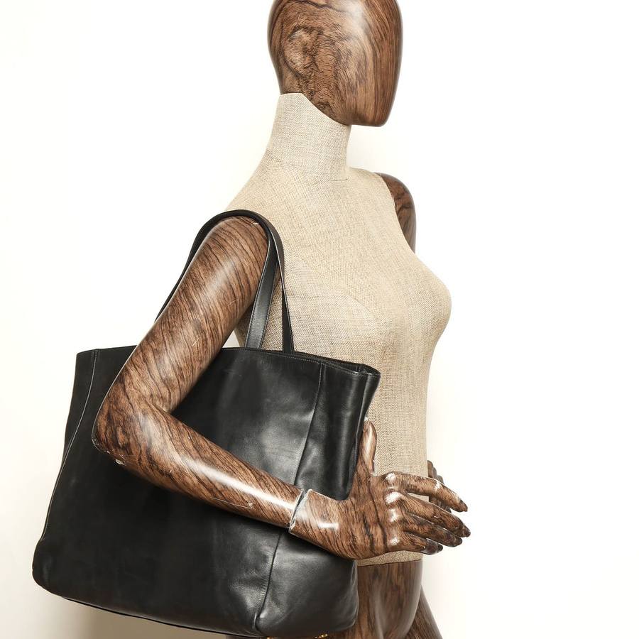 Saint Laurent Reversible Leather Suede Tote Bag