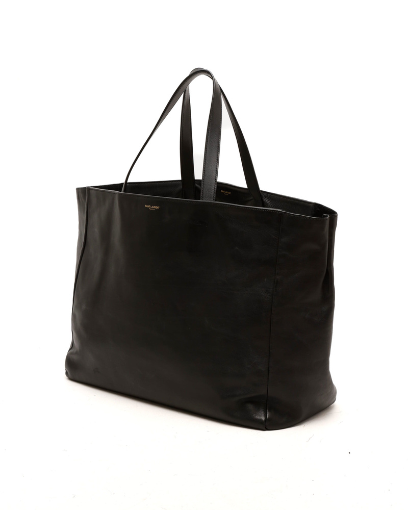 Saint Laurent Reversible Leather Suede Tote Bag