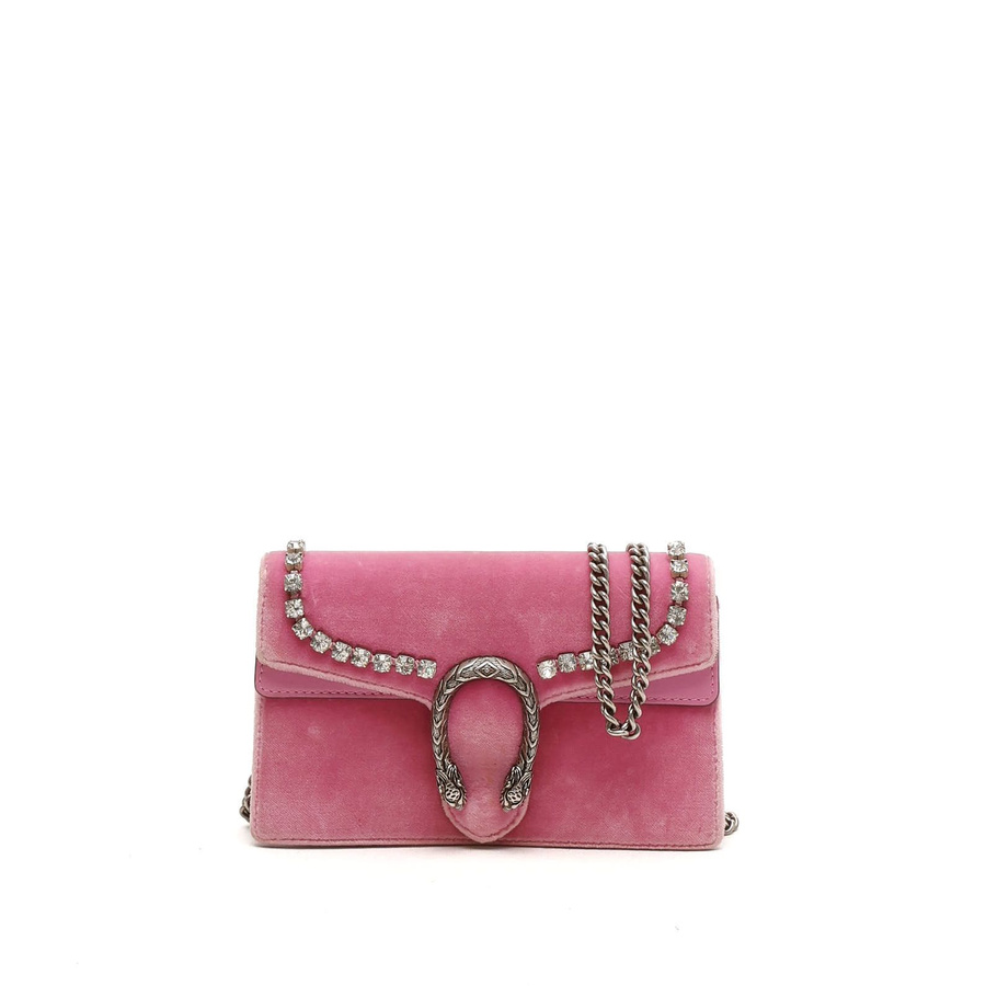 Gucci Super Mini Velvet Dionysus Rhinestone Bag