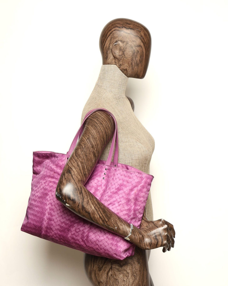 Bottega Veneta Nylon Intrecciato Tote Bag