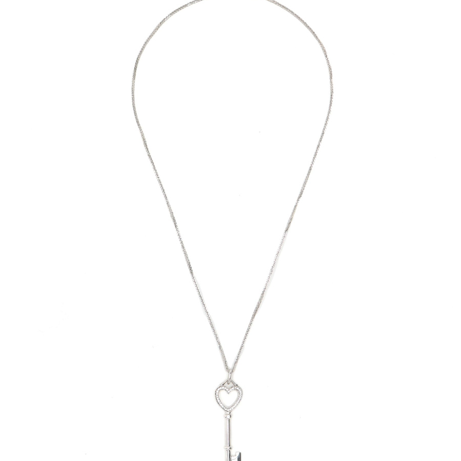 Tiffany & Co 18Kt Key Diamond Necklace