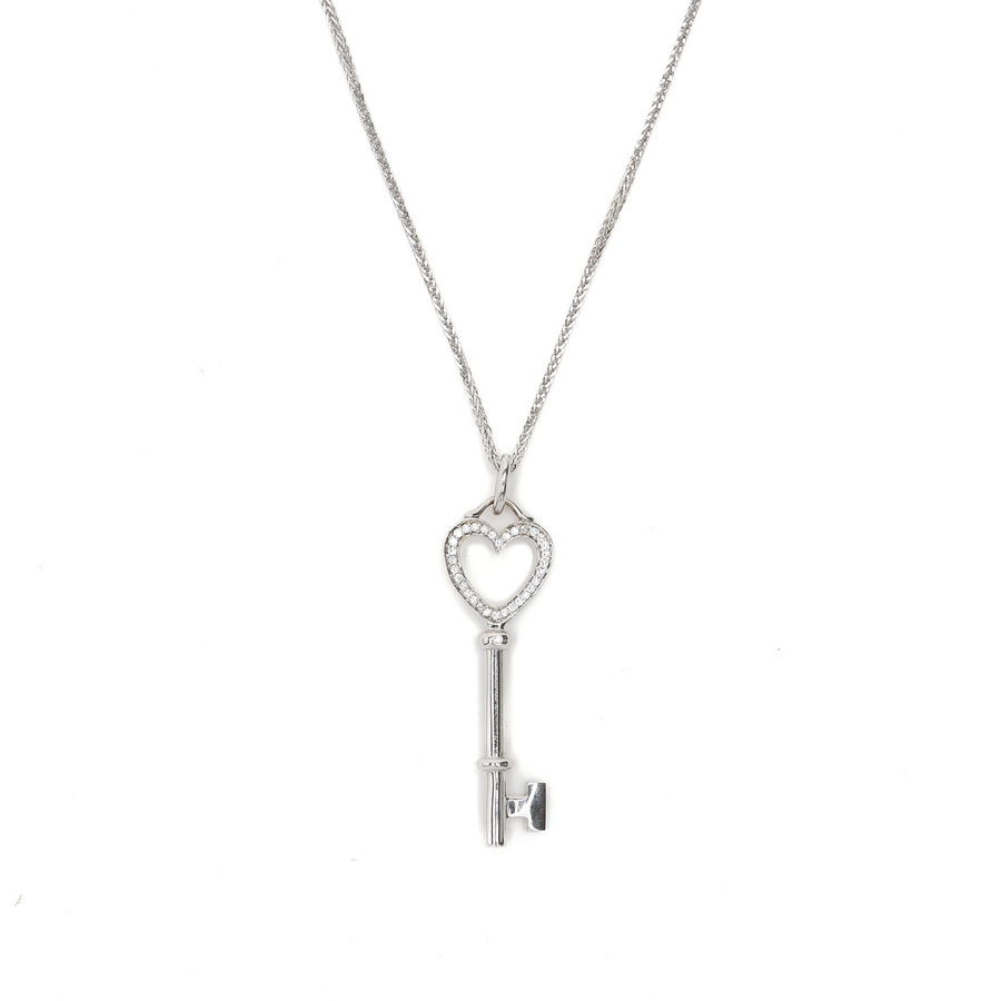 Tiffany & Co 18Kt Key Diamond Necklace
