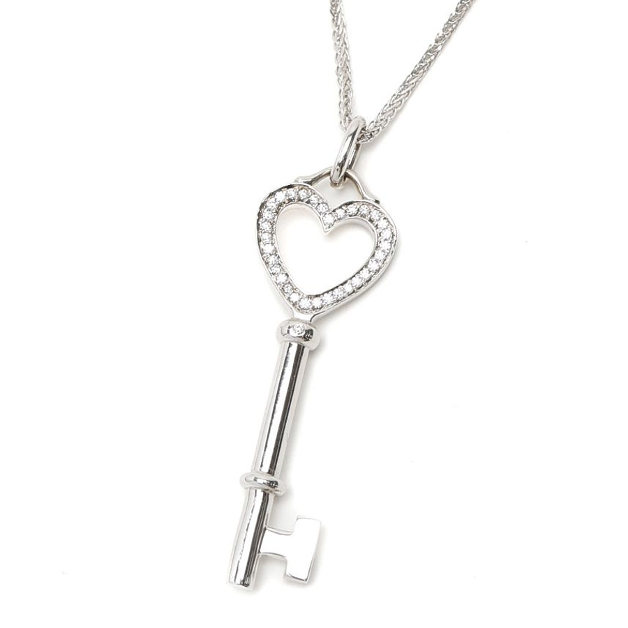 Tiffany & Co 18Kt Key Diamond Necklace