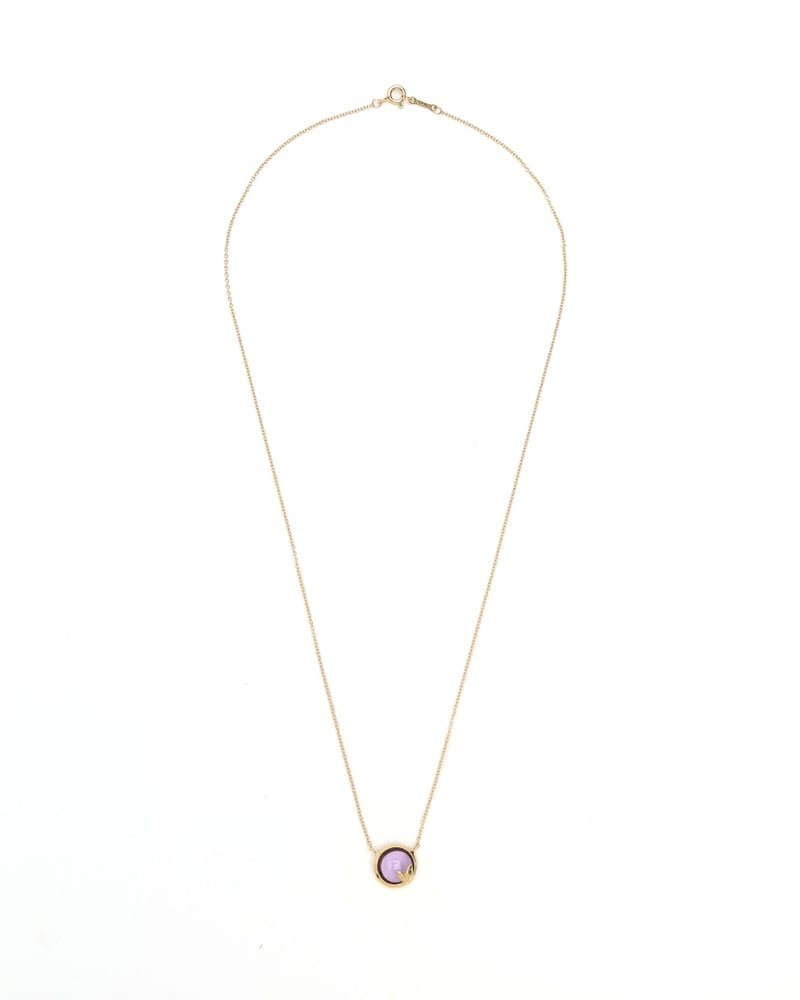 Tiffany & Co Paloma Picasso Olive Leaf Amethyst Necklace