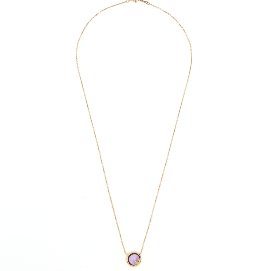 Tiffany & Co Paloma Picasso Olive Leaf Amethyst Necklace