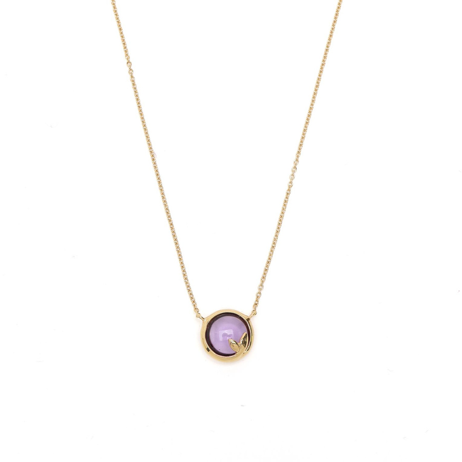 Tiffany & Co Paloma Picasso Olive Leaf Amethyst Necklace