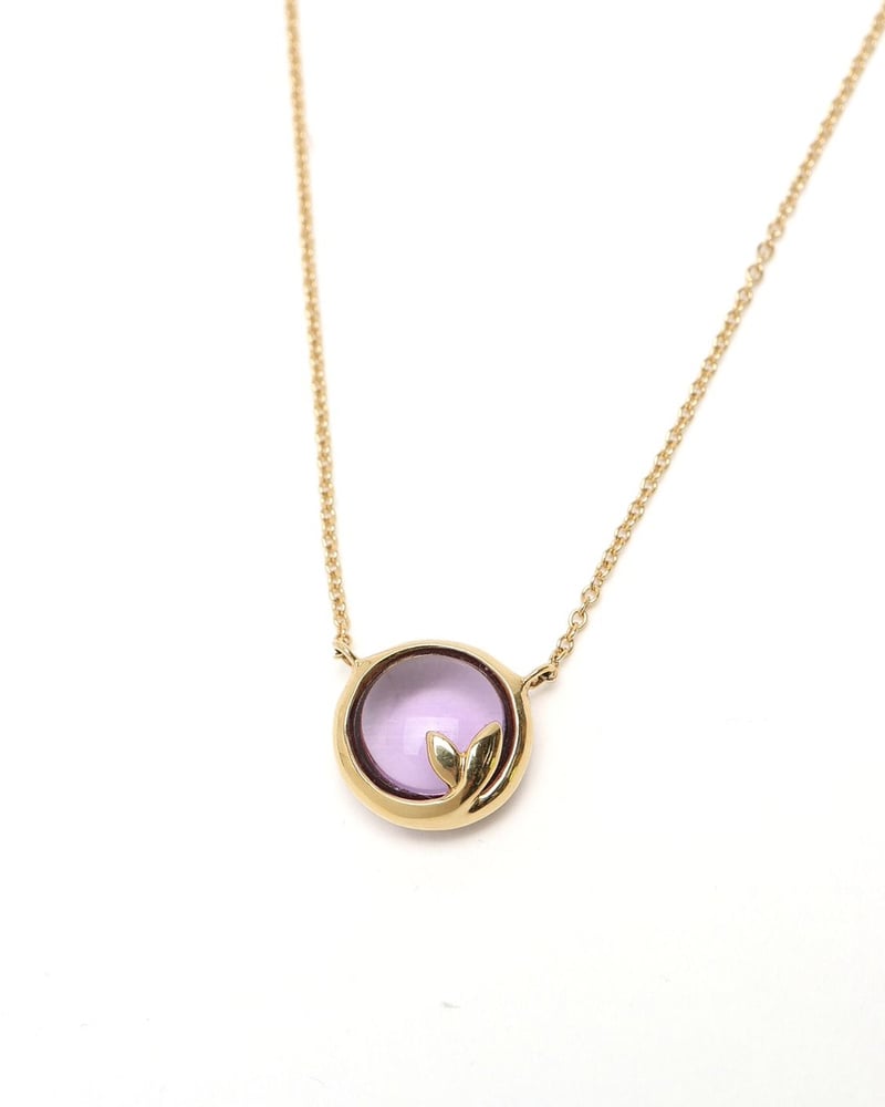 Tiffany & Co Paloma Picasso Olive Leaf Amethyst Necklace