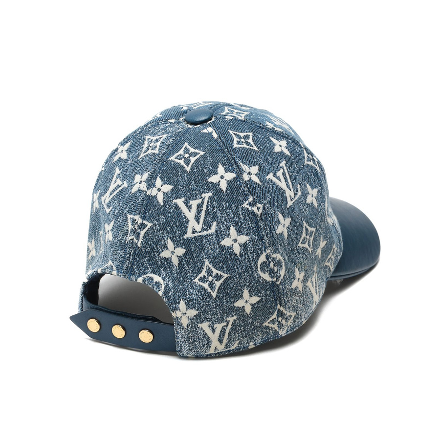 Louis Vuitton Jacquard Denim Cap, Size M
