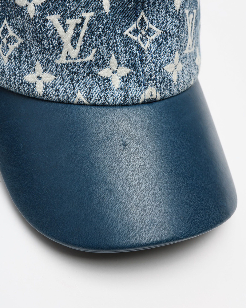 Louis Vuitton Jacquard Denim Cap, Size M