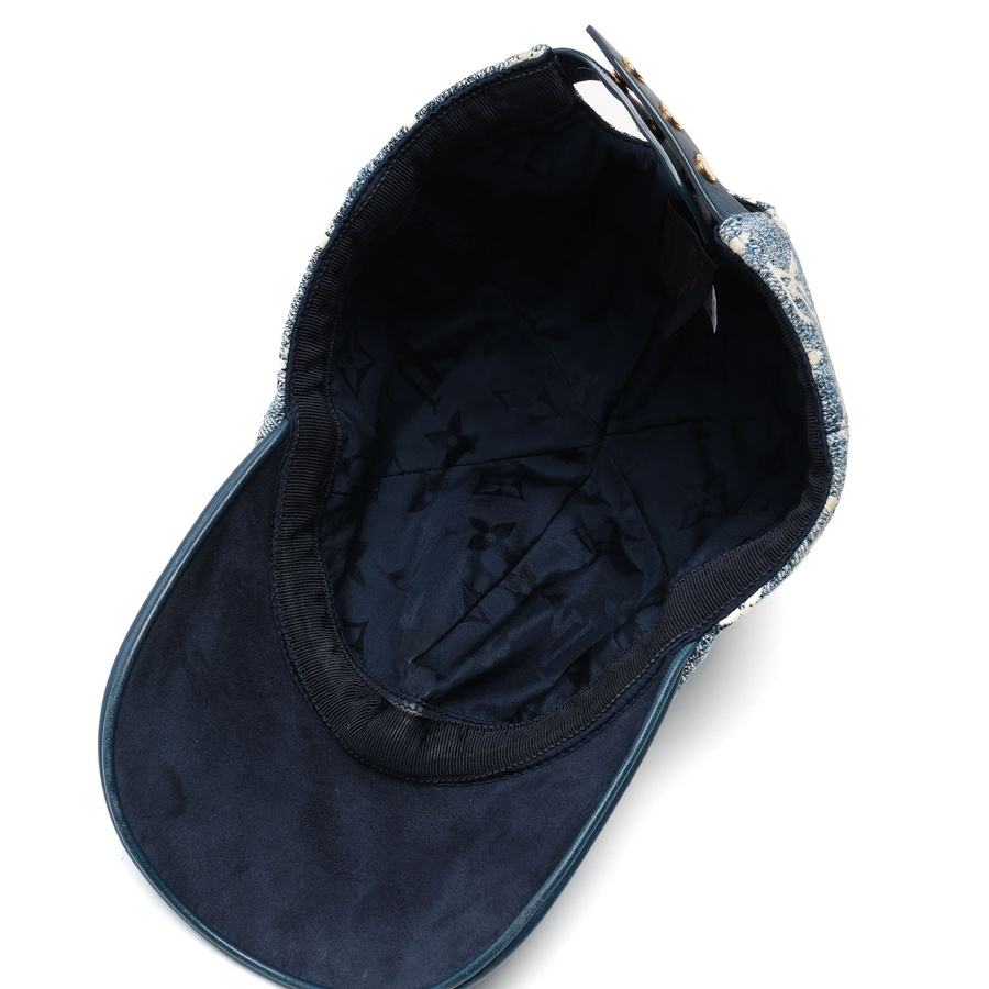 Louis Vuitton Jacquard Denim Cap, Size M