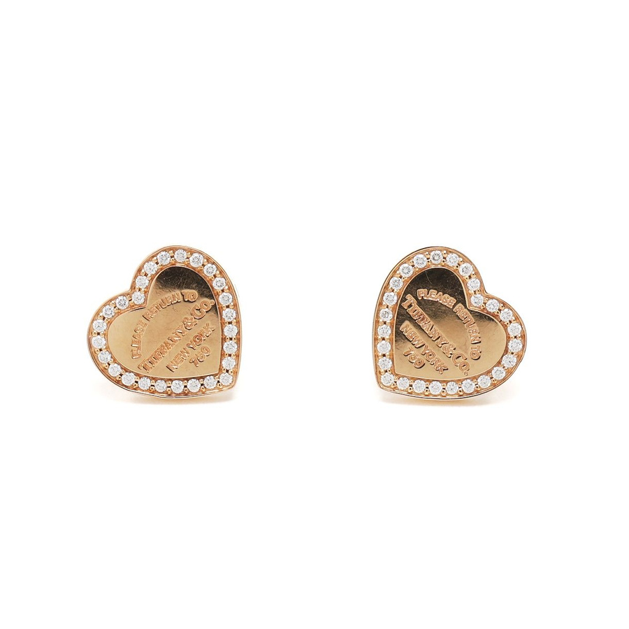 Tiffany & Co Return To Heart 18kt and Diamond Earrings
