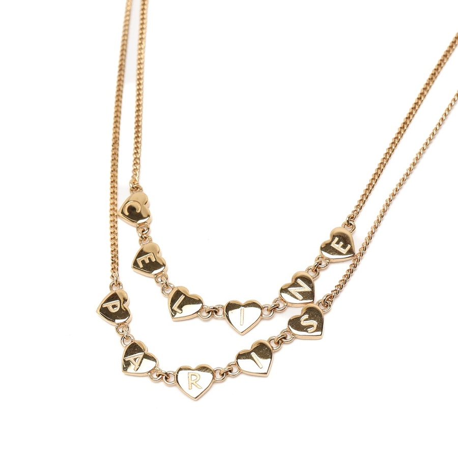 Céline Double Strand Heart Necklace