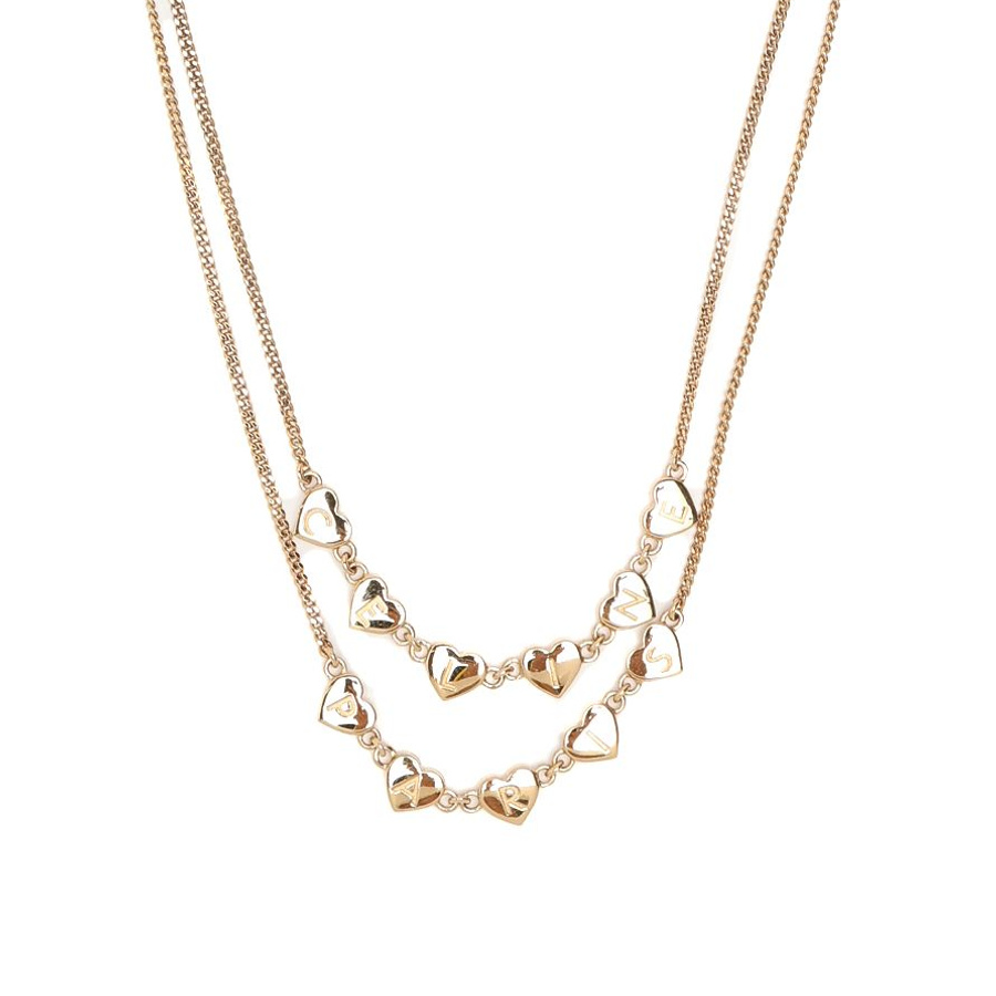 Céline Double Strand Heart Necklace