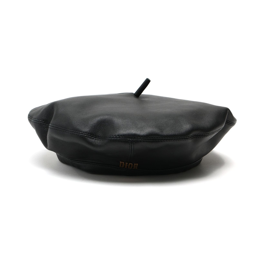 Christian Dior Leather Beret Hat, Size 57