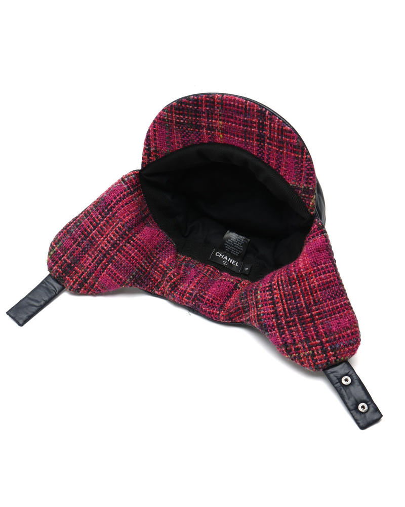 Chanel Neige Wool Tweed Nylon Hat