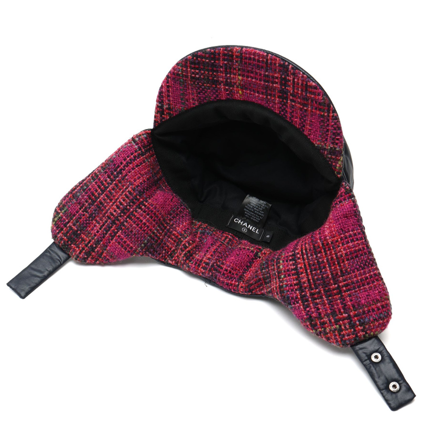 Chanel Neige Wool Tweed Nylon Hat