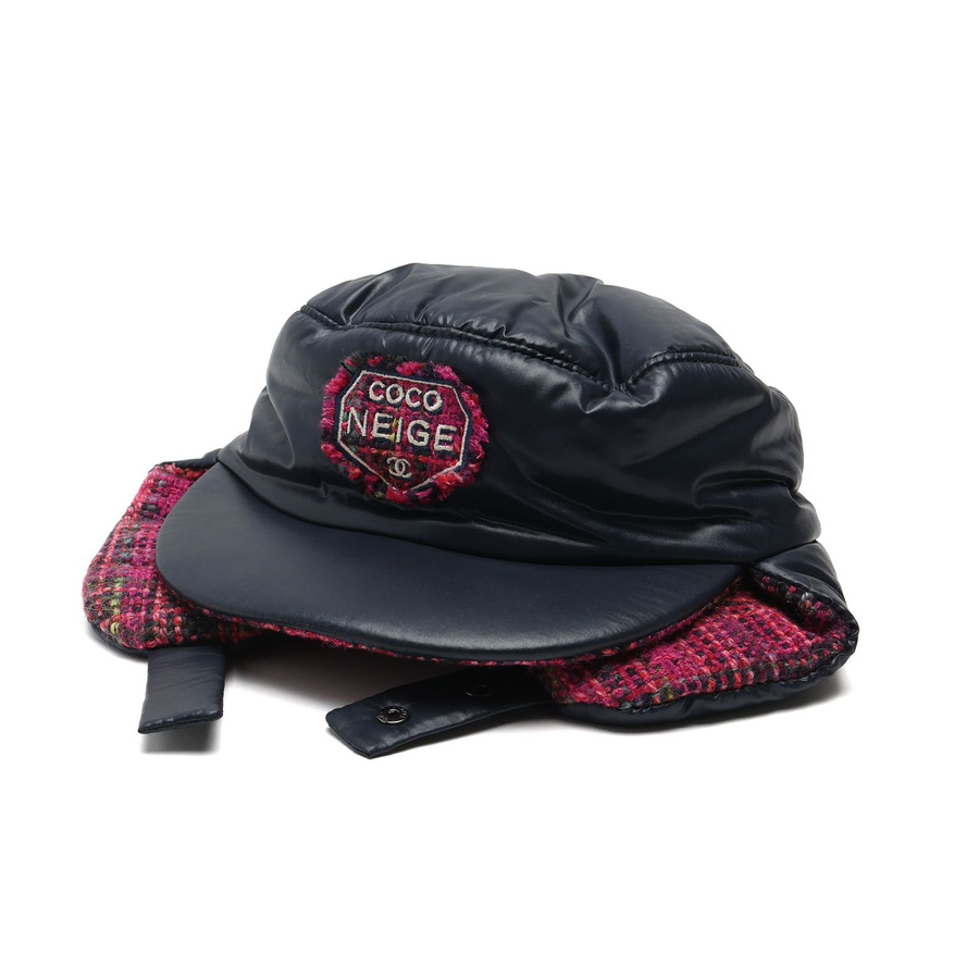 Chanel Neige Wool Tweed Nylon Hat
