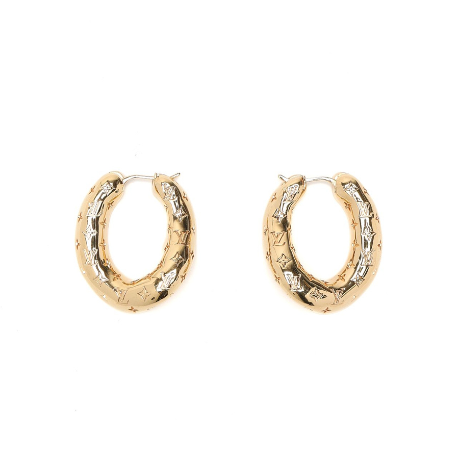 Louis Vuitton Monogram Hoop Earrings