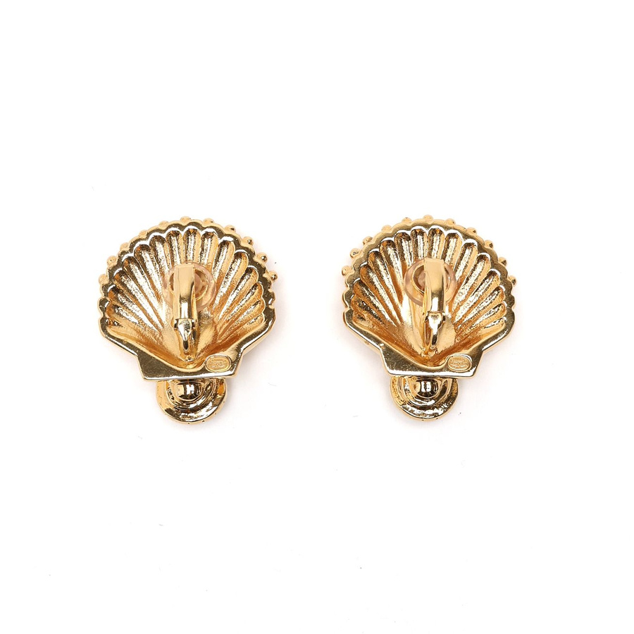 Chanel Coco Mark Classic Rhinestone Clip-on Earrings