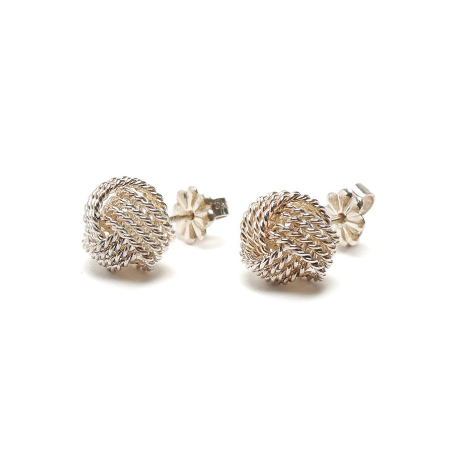 Tiffany & Co Twist Knot Silver Earrings