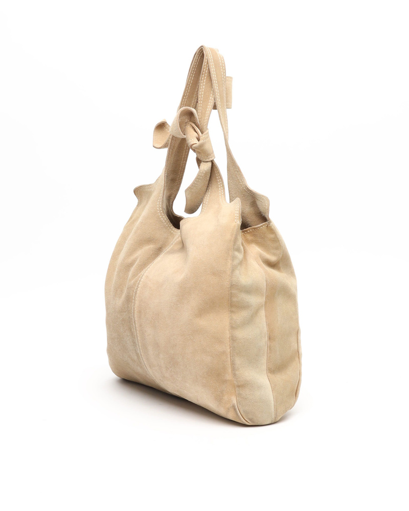 トートバッグ Miu Miu Camel Suede Leather Shopping Bag Vintage Miu Miu Suede Tote Bag - A Retro Tale